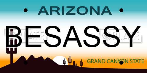 BESASSY Arizona License Plate