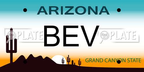BEV Arizona License Plate