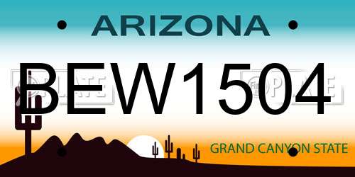 BEW1504 Arizona License Plate