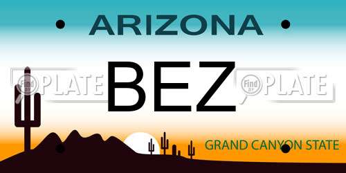 BEZ Arizona License Plate