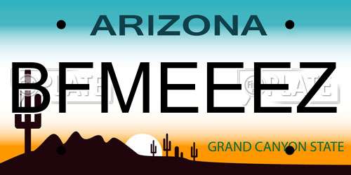 BFMEEEZ Arizona License Plate