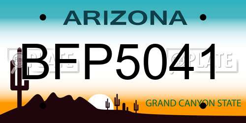 BFP5041 Arizona License Plate