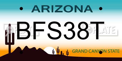 BFS38T Arizona License Plate