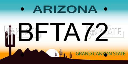 BFTA72 Arizona License Plate