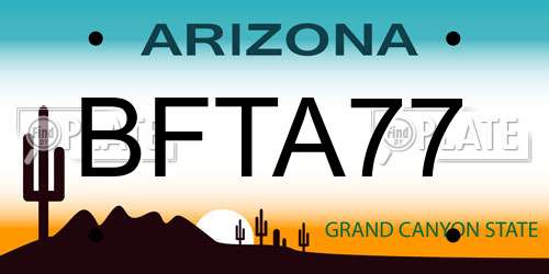 BFTA77 Arizona License Plate
