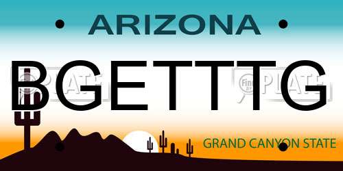 BGETTTG Arizona License Plate