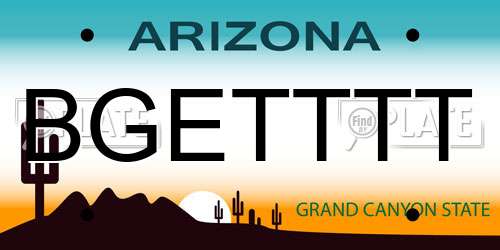 BGETTTT Arizona License Plate
