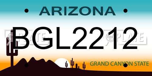 BGL2212 Arizona License Plate