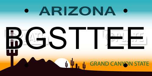 BGSTTEE Arizona License Plate