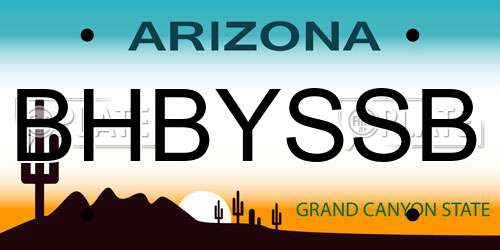 BHBYSSB Arizona License Plate