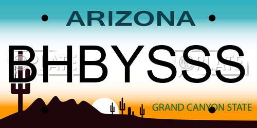 BHBYSSS Arizona License Plate