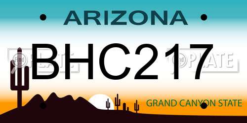 BHC217 Arizona License Plate