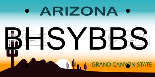 BHSYBBS Arizona License Plate