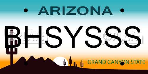 BHSYSSS Arizona License Plate