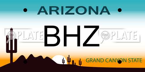 BHZ Arizona License Plate