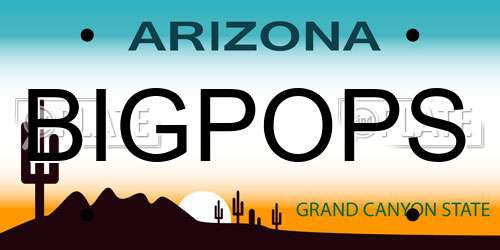 BIGPOPS Arizona License Plate