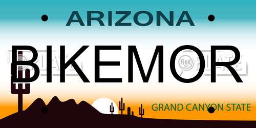 BIKEMOR Arizona License Plate