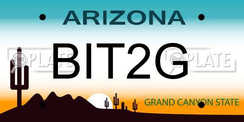 BIT2G Arizona License Plate