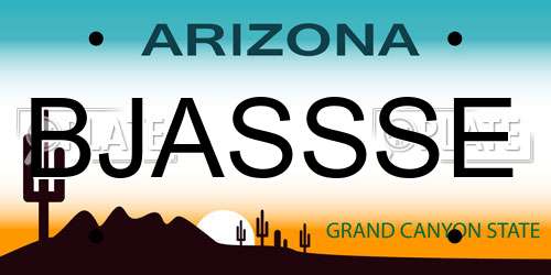 BJASSSE Arizona License Plate
