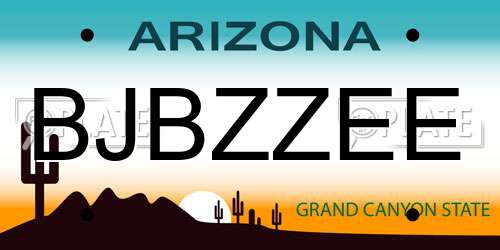 BJBZZEE Arizona License Plate