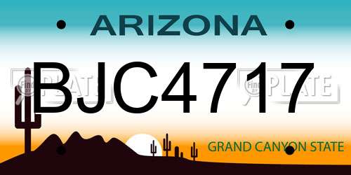 BJC4717 Arizona License Plate