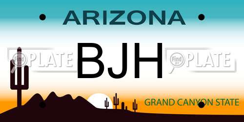 BJH Arizona License Plate