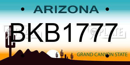 BKB1777 Arizona License Plate