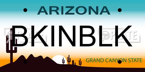 BKINBLK Arizona License Plate