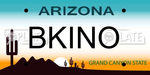 BKINO Arizona License Plate