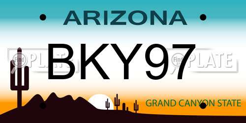BKY97 Arizona License Plate