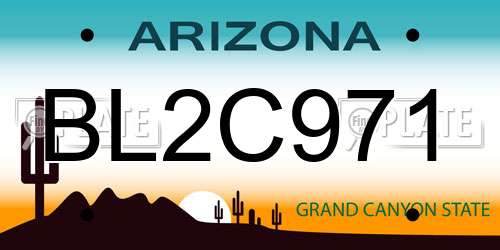 BL2C971 Arizona License Plate