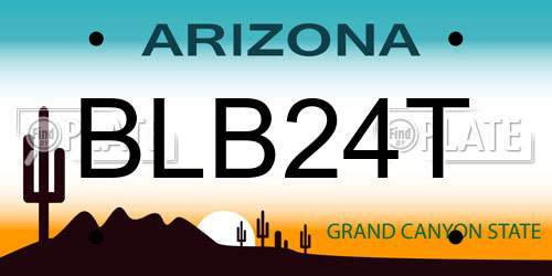 BLB24T Arizona License Plate