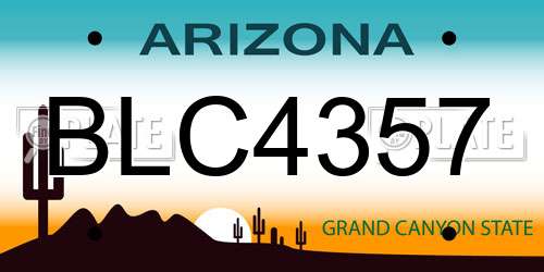 BLC4357 Arizona License Plate
