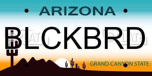 BLCKBRD Arizona License Plate