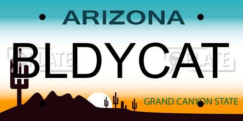 BLDYCAT Arizona License Plate