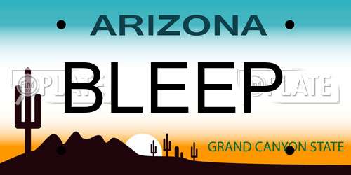 BLEEP Arizona License Plate