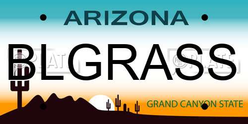BLGRASS Arizona License Plate