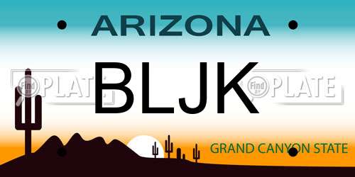 BLJK Arizona License Plate