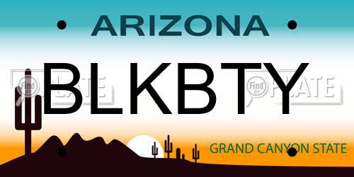BLKBTY Arizona License Plate