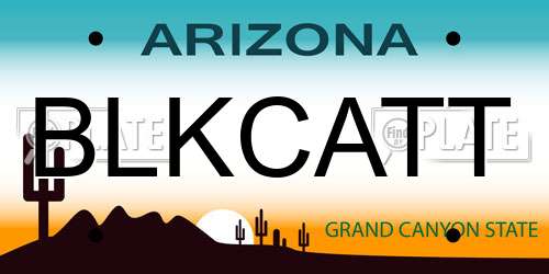 BLKCATT Arizona License Plate