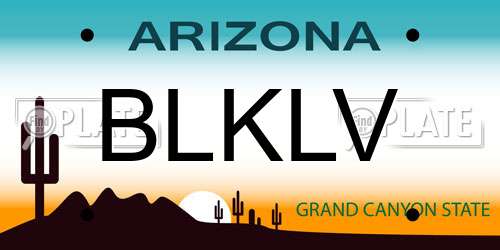 BLKLV Arizona License Plate
