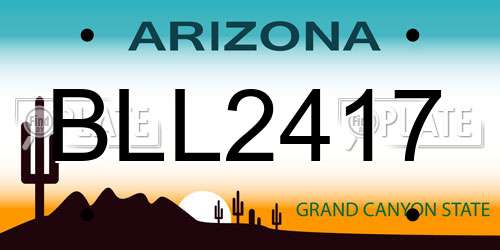BLL2417 Arizona License Plate