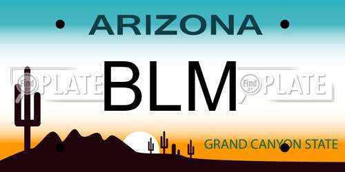 BLM Arizona License Plate