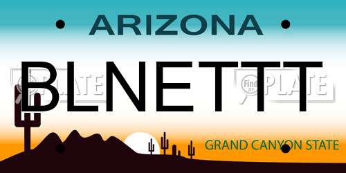 BLNETTT Arizona License Plate