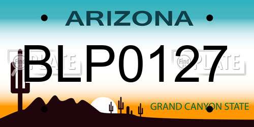 BLP0127 Arizona License Plate