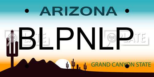 BLPNLP Arizona License Plate