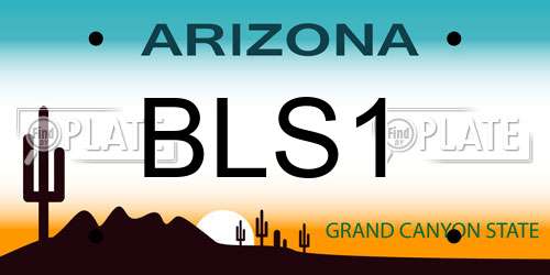 BLS1 Arizona License Plate