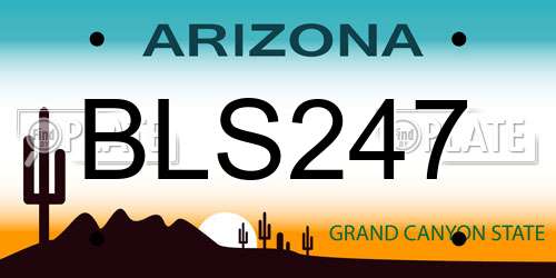 BLS247 Arizona License Plate