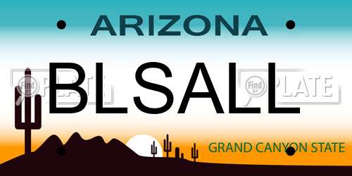 BLSALL Arizona License Plate