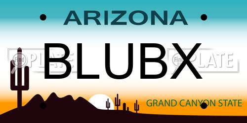 BLUBX Arizona License Plate